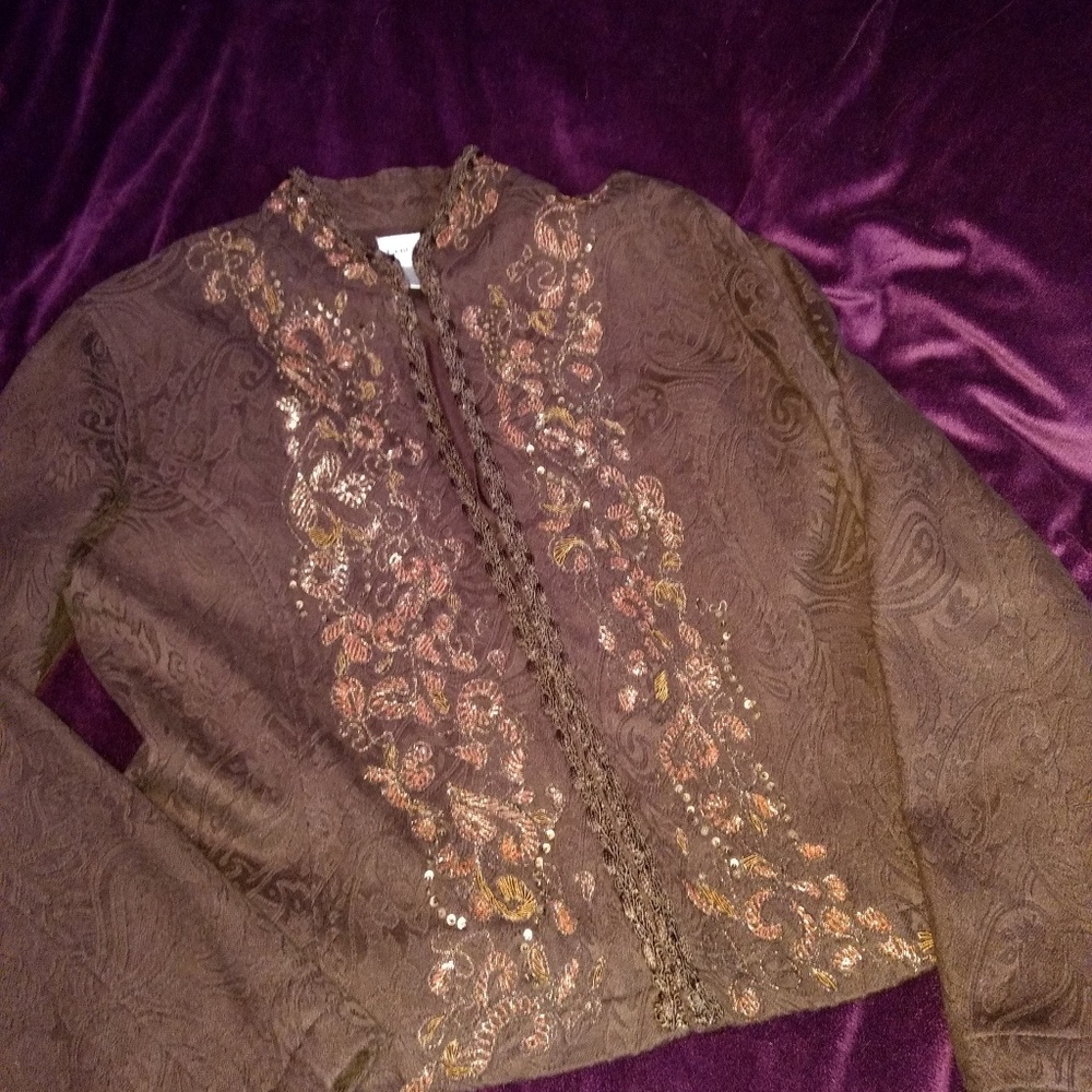 Chico's embroidered jacket